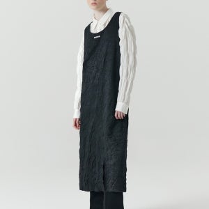 Wrinkle Washed Two-Way Dress - Black
