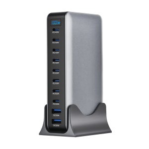 1000W GaN 고속 충전기 PD3.1 USB 타입 C 10포트 데스크탑 고속 충전 스테이션 어댑터 모바일 및 태블릿용 도매