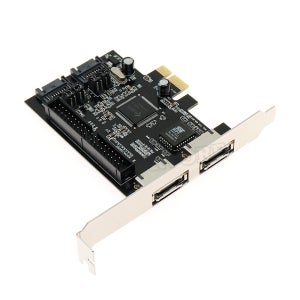 2포트 SATA IDE PCI E 어댑터 카드 PCI E - SATA IDE ESATA X2 콤보 어댑터 컨버터 RAID 컨트롤러 카드 칩 JMB363