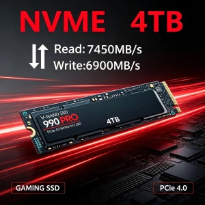 M.2 2280 PCIe4.0 NVMe SSD 990 PRO 내장형 솔리드 스테이트 드라이브 플레이스테이션 5, 데스크탑 컴퓨터용 고속 게이밍 스토리지 디스크