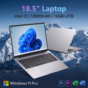 18.5’ 노트북 인텔 코어 I5 16GB 2TB 10000mAh 백라이트 키보드 지문 인식 잠금 해제 윈도우 11 게이머 오피스 노트북 1920x1080 PC