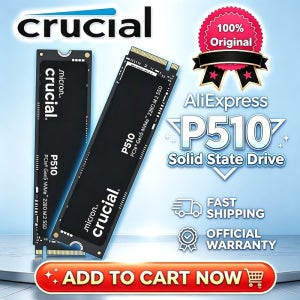 Crucial P510 NVMe SSD 1TB 2TB Gen5 NVMe SSD, PCIe 5.0 M.2 2280 SSD, 내장형 솔리드 스테이트 드라이브, 노트북, 데스크탑 호환