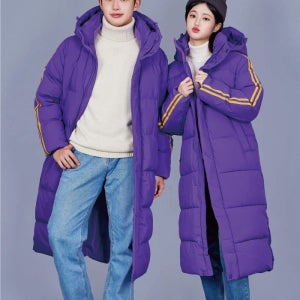 UTU LD23 에어볼 롱패딩 벤치코트 퍼플