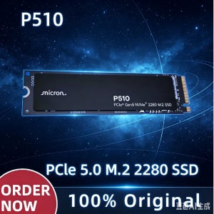 크루셜 P510 PCIe 5.0 Gen5 M.2 2280 NVMe SSD 1TB/2TB 저지연 내장 하드 드라이브 (고성능 게이밍 데스크탑/노트북용)