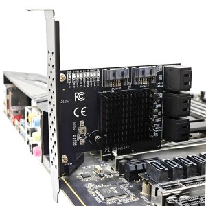 PCIe 3.0 X4 - 8포트 SATA 3.0 확장 카드 6Gbps YLB3118 칩 HDD SSD 어댑터 카드, NAS 데스크탑 서버 컨트롤러 카드 지원