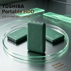 브랜드+오리지널 ToshibaV10 그린 휴대용 외장 하드 드라이브 USB3.0 노트북 데스크탑 PC용 모바일 HDD 저장 디스크 파일 데이터 백업