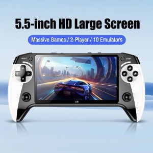 X9 휴대용 게임기 1500mAh 5.5인치 IPS HD 화면 듀얼 플레이 지원 GB GBA GBC 게임