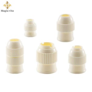 2-5-10Pcs Icing Piping Nozzles 팁 케이크 크림 꾸미기 Coupler Pastry Bag Tool 컵 케이크 퐁당 쿠키 용 홈 팁