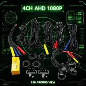 360도 파노라마 차량 카메라 시스템 4채널 AHD 1080P 사각지대 없음 버드뷰 전후측 후방 주차 카메라 안드로이드 헤드 유니트용