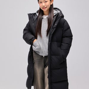 행텐틴즈 롱 다운 점퍼_블랙