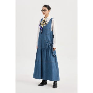 [럭키슈에뜨]Layered Denim Long Dress (blue) 블루 LFPDW25280BUX