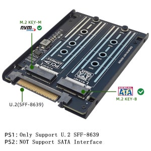 M.2 to U.2 어댑터 M.2 NVME SSD 또는 M.2 SATA 프로토콜 SSD to U.2 SFF-8639 컨버터 라이저 카드 2230 2242 2260 2280 M2 S