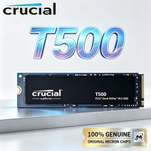 크루셜 T500 1TB PCIe Gen4 NVMe M.2 SSD 7300MB/s 고속 게이밍 드라이브, PS5 노트북 PC 호환, OEM 정품 크루셜 T500 SSD