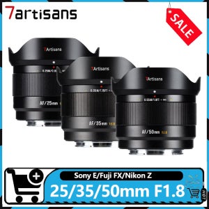 7artisans APS-C 25/35/50mm F1.8 대구경 인물 사진용 자동 초점 카메라 렌즈 (소니 A6400, 후지 X-T10, 니콘 Z50 호환)