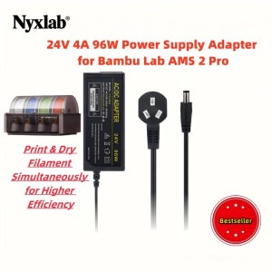 24V 96W 어댑터 전원 공급 장치, Bambu Lab P2S H2S용 AMS 2 Pro 자동 공급 시스템과 호환, 건조 기능 지원