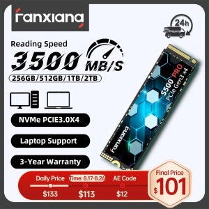 판샹 S500 프로 M.2 SSD NVMe 256GB 512GB 1TB 2TB SSD M.2 2280 PCIe3.0 SSD 내장형 솔리드 스테이트 드라이브 디스크 (노트북/데스크탑