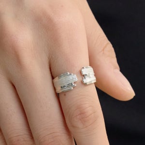 [바라두] 925 Tier wide band ring - Basic
