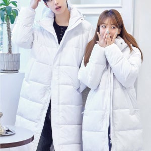 UTU WP22 에어볼 롱패딩 벤치코트 화이트