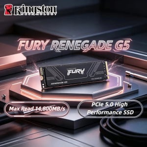 신제품 킹스톤 FURY 레니게이드 G5 PCIe5.0 M.2 2280 SSD 1TB 2TB 4TB 14800MB/s 핫 2026 콘텐츠 워크스테이션용
