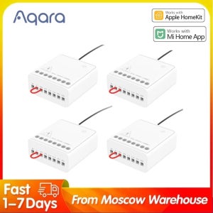 Aqara 릴레이 양방향 제어 모듈 Zigbee 무선 릴레이 스위치 컨트롤러 2채널 LLKZMK11LM Aqara Home Homekit APP와 함께 작동
