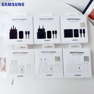 삼성 미국 EU 영국 45W PD 충전기 초고속 충전 어댑터 타입 C 5A 케이블 갤럭시 S24 S23 S25 S26 울트라 A57 Z 플립 폴드 7 6 5용