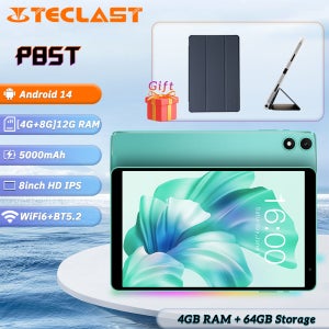 Teclast P85T 태블릿 PC 8인치 1280*800 IPS/안드로이드 14/4GB RAM/64GB ROM/Allwinner A523 8코어/Mali-G57 GPU/5000m
