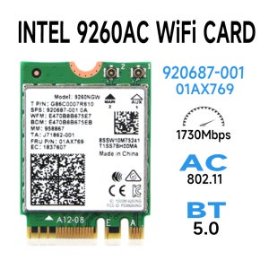 듀얼 밴드 무선-AC 9260NGW 9260NGW, 9260 NGFF, 1.73Gbps, 802.11ac 와이파이 카드, 블루투스 NGFF 2.4G, 5G 게이밍 W