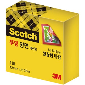 665R 스카치 투명 양면 테이프 리필 12mm X 6.35m