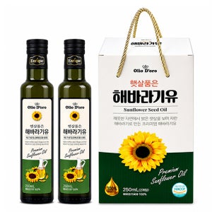 햇살담은 해바라기유세트250mlx2P 유리병 판촉물 제작 전문~선물세트~오일/소스/장류