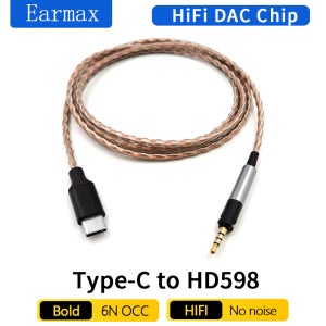 Sennheiser Audio Technica HD598 HD400pro HD549 HD595 HD560S HD2.30 M40X M60X M50X 교체 가능한 헤드셋 TYPE-C-