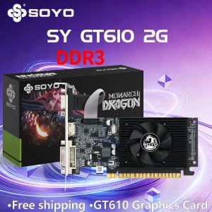SOYO NVIDIA GeForce GT730 하프 하이트 그래픽 카드 4GB DDR3 64‑비트 28nm PCIE2.0*8 비디오 카드 데스크탑 PC 컴퓨터 부품 GPU