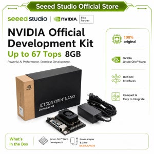 공식 NVIDIA Jetson Orin Nano 슈퍼 개발자 키트 8GB 모듈 67TOPS 컴팩트 엣지 AI 보드 WiFi USB3.2 Gen 2 포트, 2xM.2 Key M