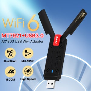 AX1800 와이파이 6 와이파이 어댑터, USB 3.0 MT7921 USB 동글 리시버, 듀얼 밴드 2.4G 및 5G 무선 네트워크 카드, 노트북 데스크탑용