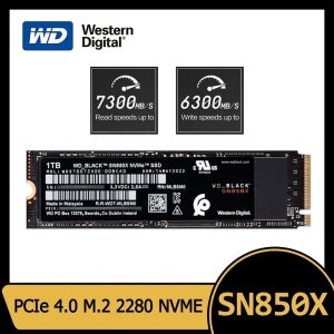 웨스턴 디지털 WD SN850X SSD 1TB 2TB NVMe Gen4 PCIe M.2 2280 PCIe 4.0X4 드라이브 내장형 솔리드 스테이트 디스크 (PS5, 데스크탑, 노