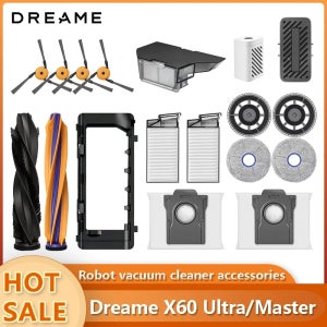 드리미 X60 울트라/X60 마스터 로봇 진공청소기 액세서리 먼지봉투 사이드 브러쉬 헤파 필터 걸레 천 예비품