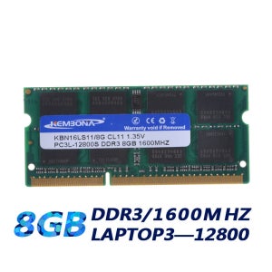 KEMBONA 최저가 판매 1.35V DDR3L 1600MHz DDR3 PC3L-12800S 8GB SO-DIMM 메모리 모듈 램 노트북용 메모리