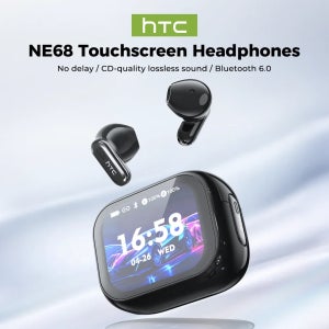 HTC NE68 무선 블루투스 헤드폰(마이크 포함) AI 번역기 TWS HiFi 사운드 이어버드 소음 감소 IOS 안드로이드 PC