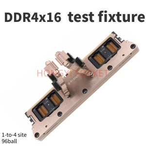 DDR4 x16 1-to-4 메모리 IC 테스터 BGA96 볼 DDR4 모듈 전도성 고무 테스트 고정 장치 고/저온 군용 등급 30V 50mΩ