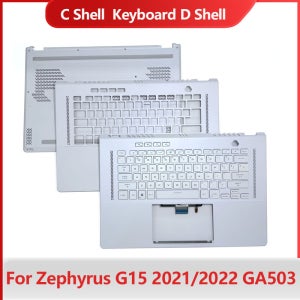 Rog Zephyrus G15 Ga503Rw/Rm/Qm/Qr 2021/2022 모델 노트북 키보드 C 쉘, D 쉘, 하단 쉘, 문라이트 화이트 부품 및 액세서리