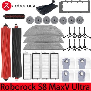 Roborock S8 MaxV 울트라 로봇 진공 예비 부품 메인 사이드 브러시 걸레 천 HEPA 필터 먼지 봉투 액세서리