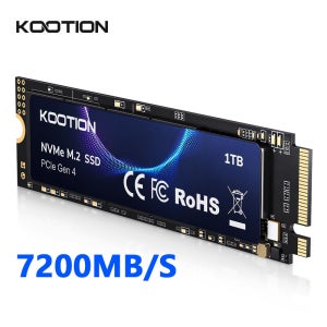 KOOTION 1TB NVMe M2 SSD (방열판 포함) M.2 Gen4 내장형 솔리드 스테이트 드라이브 정품 PCIe 4.0x4 2280 하드 디스크 (PS5, 노트북, PC용