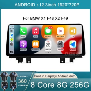 BMW X1 X2 F48 F49 2013-2020 NBT EVO 12.3인치 안드로이드 15 ID8 터치스크린 카 라디오 멀티미디어 GPS 카플레이 모니터 플레이어