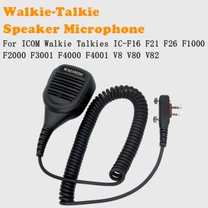 ICOM IC-F16, F21, F26, F1000 F2000 F3001 F4000 V86 V80 워키토키용 무선 휴대용 스피커 마이크 숄더 마이크