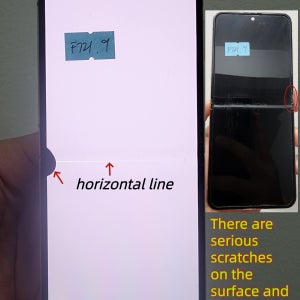 삼성 갤럭시 Z 플립4 5G용 정품 AMOLED LCD 디스플레이 스크린 어셈블리 Z 플립 4 5G F721 F721B F721N LCD (주름점선 포함)