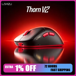 LAMZU THORN V2 듀얼 모드 무선 게이밍 마우스 8000Hz 폴링 레이트 PAW NEXT1 센서 Nordic 54H20 마우스 경량 PC 액세서리