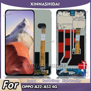 OPPO A32/A53 4G LCD 디스플레이 터치 스크린 디지타이저 어셈블리 교체용 고품질 스크린 (프레임 포함)