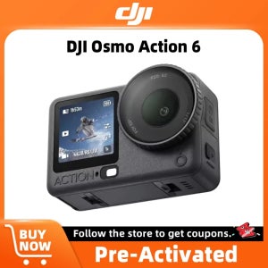 DJI 오스모 액션 6 가변 조리개 f/2.0-f/4.0 완전히 새로워진 1/1.1인치 사각 센서 50GB 내장 저장소 20m 방수