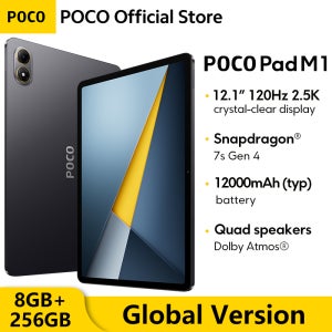 글로벌 버전 포코 패드 M1 태블릿 스냅드래곤 7s 4세대 12.1인치 120Hz 2.5K 디스플레이 12000mAh 33W 고속 충전 패드 PC