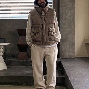 (L-3XL)루드노 오리털 패딩조끼[BHT 이중지퍼 밑단스트링 빅사이즈]