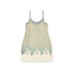 디젤 미니드레스 스판덱스 데님 오드리 A217400CEDE 01 BLAU WEISS 여성
